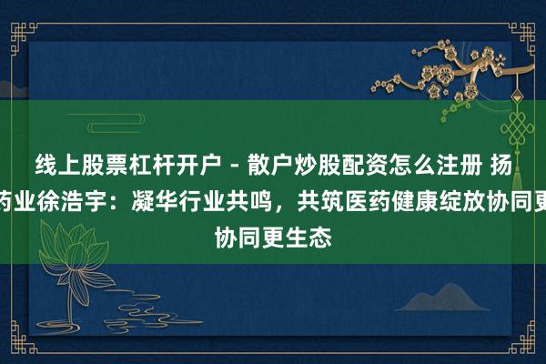 线上股票杠杆开户 - 散户炒股配资怎么注册 扬子江药业徐浩宇：凝华行业共鸣，共筑医药健康绽放协同更生态