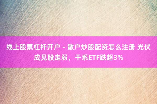 线上股票杠杆开户 - 散户炒股配资怎么注册 光伏成见股走弱，干系ETF跌超3%